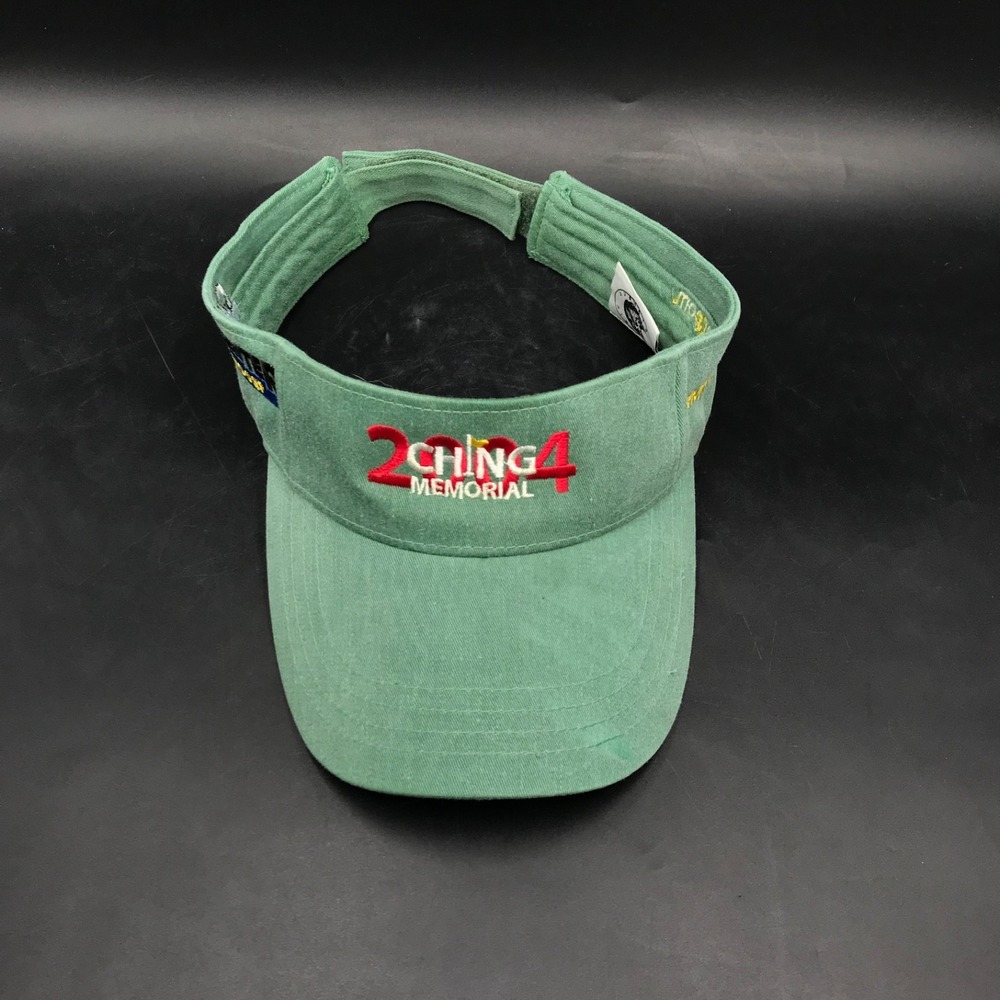Vintage Visor Ching 2004 Memorial Hat Green 100% Cotton